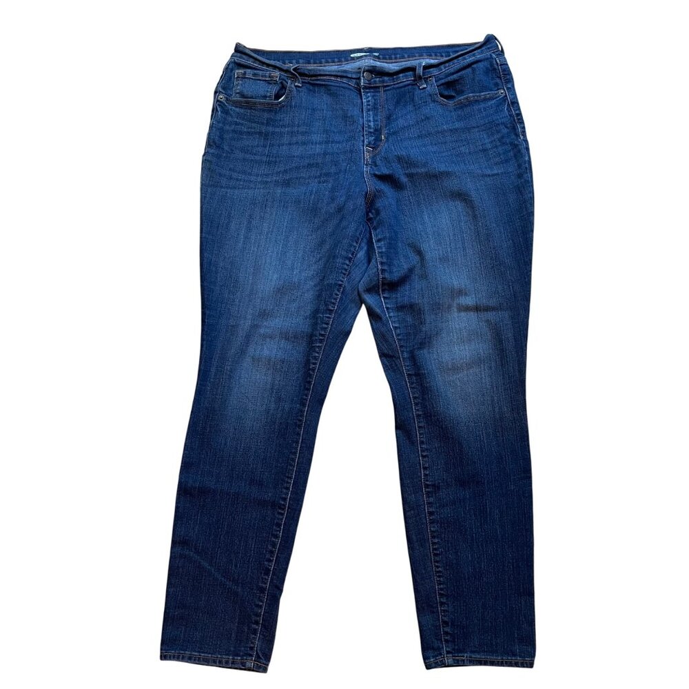 Old Navy Curvy Skinny Jeans Women's Plus Size 16 Blue Denim Cotton Medium‎ Wash